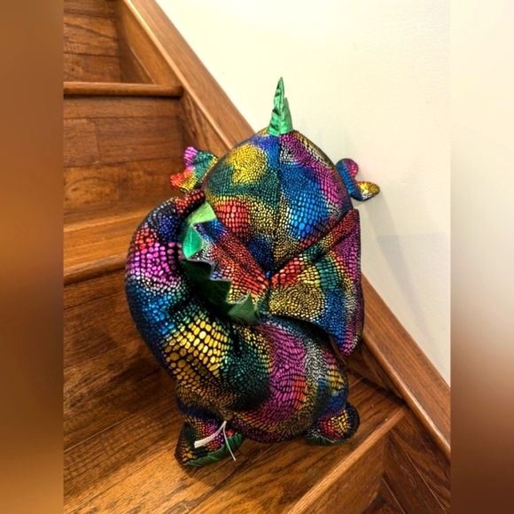 Dragon plush Caravan Softoys Bling Rainbow Dragon 19" - Picture 3 of 6